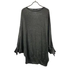 mizuiro ind ミズイロインド 長袖 ドルマンスリーブ ニット チャコールグレー チュニックニット レディース 古着