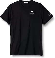 【新品】le coq sportif(ルコック) 吸汗速乾 ストレッチ 半袖シャツ メンズ テニス YEARTOP GAME SHIRT　ブラック　QTMTJA04-BLK