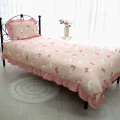 ☆ サンリオミックス ☆ キャラクター フリル ふとんカバー 3点セット 布団カバー 3点セット シングル 可愛い ふとんカバー 3点 セット かわいい おしゃれ キャラクター サンリオ フリル ふとん 布団 カバー 掛け布団カバー