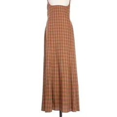 ワンピース Linen Mix Ombre Check CamisoleDress Mame Kurogouchi：Linen Mix Ombre Check Camisole Dress