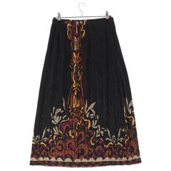 プリーツプリーズ 花柄 ロング スカート PP93-JG894 ブラック 3【中古】