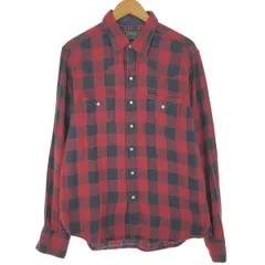 古着 ラルフローレン Ralph Lauren POLO COUNTRY ポロカントリー バッファローチェック 長袖 ウエスタンネルチェックシャツ/eaa476725