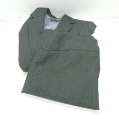 ◇ Θ UNTITLED アンタイトル ストライプ柄 膝上 セットアップ スーツ サイズ0 ブラック レディース E  【1501230003001】