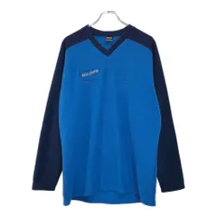 90年代 USA製 patagonia パタゴニア キャプリーン Vネック フリースＴシャツ アウトドア ブルー(メンズ L)中古 古着 U4751