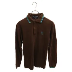 COMME des GARCONS SHIRT (コムデギャルソンシャツ) ×FREDPERRY フレッド ペリー 鹿の子 ロゴ 刺繍 長袖 ポロシャツ ブラウン W13312のサムネイル