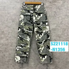 AM65 迷彩 カモフラ ジップフライ ミリタリー 軍パン カーゴパンツ キッズ 実寸22in 2903-2904 USA 海外輸入 古着 S221118-N1356