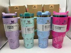 新品 日本未入荷 Melody STANLEY 4色 POCHACCO Cinnamoroll Kuromi LEY スタンレー H2.0 真空スリムクエンチャー 1.18L ストロー 保冷 保温 水筒 タンブラー