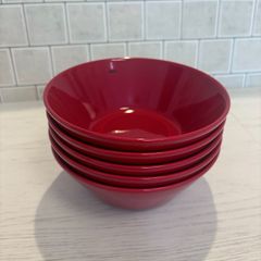 ティーマ レッド 15cm ボウル 5枚セット