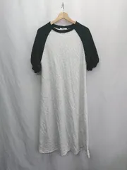 ◇ ⊂ Discoat ディスコート ラグラン 半袖 ロング ワンピース サイズM グレー系 レディース E  【1502180079870】