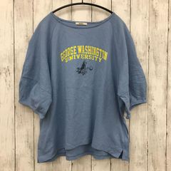 【 niko and ... 】ニコアンド アメリカンカレッジTシャツ ライトブルー