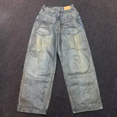 project gr トロンプルイユ　デニム　サイズ2 PROJECT G/R】TROMPE-L'IL DENIM PANTSプロジェクトジーアール