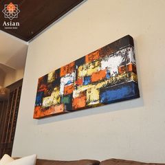 絵画 インテリア アートパネル 抽象画 モダン 北欧 壁掛け 玄関 おしゃれ アート 絵 アジアン バリ 80×30 (113)