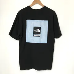 THE NORTH FACE Supreme ノースフェイス シュプリーム Tシャツ NT02209I 半袖 バックプリント  メンズ Lサイズ ブラック トップス A13984◆