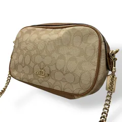 コーチ ショルダーバッグ シグネチャー キャンバス レザー チェーン 2282