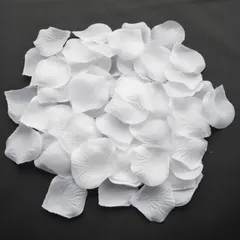 【人気商品】演出小物 撮影 桜吹雪 パーティー用飾り クリスマス お祝い 誕生日 人気 ２次会 ウエディング 結婚式 飾り プロポーズ 造花 ローズ (ホワイト) バラの花びら 薔薇 フラワーシャワー 白 2000枚セット 花びら