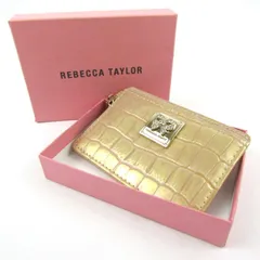 レベッカテイラー パスケース カードケース チェーン クロコ型押し ブランド レディース ゴールド REBECCA TAYLOR 【中古】のサムネイル