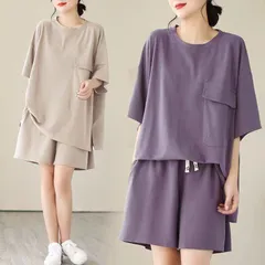 セットアップ 上下セット レディース 夏 ショートパンツ Tシャツ パンツ 半袖 ボトムス お洒落 カジュアルhaohout54