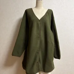 KN3322 ＊5L 大きいサイズ　 カーキ コート ジャケット ボア 展示品