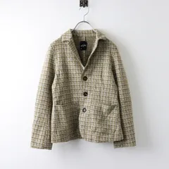 【値下げ】美品 定価6万 フォーティファイブアール 45R 45rpm ジャージフラノの四角ジャケット 1/ベージュ系  羽織り 千鳥格子【2400014084825】のサムネイル