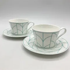 ティファニー Tiffany&Co. ウィートリーフ カップ&ソーサー 2客セット ホワイト【中古】