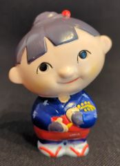 昭和レトロ 信用金庫 信ちゃん 桃太郎 ソフビ製 貯金箱 非売品 - メルカリ