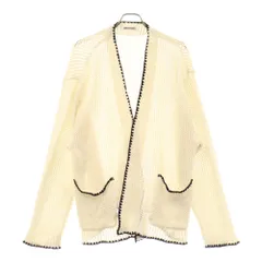 DISCOVERED (ディスカバード) SHELL STITCH MESH KN メッシュ ニット カーディガン ベージュ/ブラック DC-SS23-KN-07のサムネイル