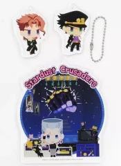 【中古】雑貨 空条承太郎＆ジャン＝ピエール・ポルナレフ＆花京院典明 「ジョジョの奇妙な冒険 The Animation ジョジョのピタパタポップ プレートキーホルダー ジョジョマンションver.」