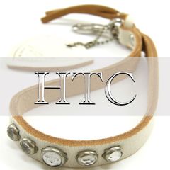【新品】 HTC ／ エイチティーシー　ブレスレット キーホルダー VALENTINE COLLECTION バレンタインコレクション ストラップ スタッズ HOLLYWOOD TRADING CAMPANY ハリウッド トレーディング カンパニー ホワイト