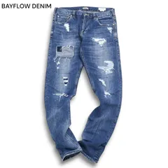 BAYFLOW DENIM ベイフロー 通年 ダメージ＆リペア加工★ ストレッチ テーパード デニム パンツ ジーンズ Sz.29 メンズ