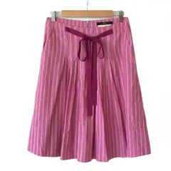 マックスマーラウィークエンド スカート サイズ36 S レディース美品  - ピンク×ダークイエロー×イエローグリーン ひざ丈/ストライプ