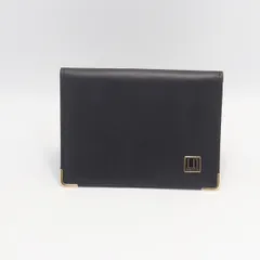 良品 ダンヒル レザー ブラック ゴールド金具 財布 折財布 メンズ/レディース財布 2000000 NSK KRK
