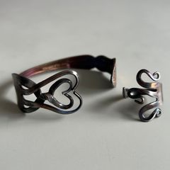 錫製 デザインリング ピューターリング オリジナル ハンドメイド