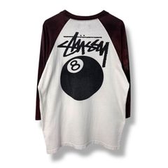 【Rare】 90s~ Old Stussy "8 BALL" Surf Print T-Shirt Made in USA 【L】 90年代 2000年代 黒タグ オールドステューシー オールドサーフ 8ボール エイトボール oldstussy シャドーマン