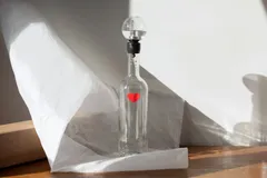 インテリアオブジェ ガラス おしゃれ ハート ボトル 置物 雑貨 海外 手作り