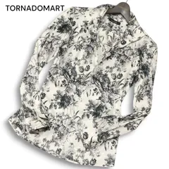TORNADOMART トルネードマート 花柄 フラワー ブーケ ジャガード×プリント総柄★ 長袖 シャツ Sz.L　メンズ 日本製