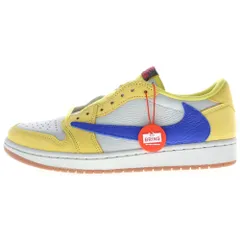 NIKE (ナイキ) ×TRAVIS SCOTT WMNS AIR JORDAN 1 RETRO LOW OG Canary トラヴィススコット ウィメンズ エアジョーダン1ローカットスニーカー カナリーイエロー US10/27.0cm DZ4137-700