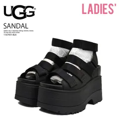 UGG (アグ)  W GOLDENRISE (ウィメンズ ゴールデンライズ) レディース 3WAY 厚底 ストラップ サンダル 夏 旅行 スライド ビーチ 海 プール カジュアル ストリート 普段使い 重厚 BLACK (ブラック) 1167431-BLK