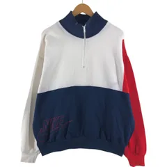 古着 90年代 ナイキ NIKE 銀タグ ロゴプリント ハーフジップスウェットシャツ トレーナー メンズXL相当 ヴィンテージ/eaa509471