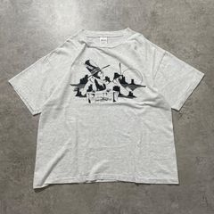 90s.USA製 シングルステッチ アート Tシャツ グレー XL【ST201】