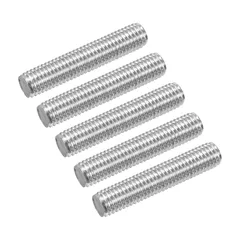 uxcell 15個 M6 x 30mm 全ねじロッド 304ステンレス鋼 右ねじ バー スタッド アンカー ボルト クランプ ハンガー Uボルト用 1ねじピッチ