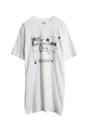 【お得なクーポン配布中!】 90s USA製 ネコ アート イラスト プリント Tシャツ メンズ XL オールド アニマル メッセージ グラフィック シングルステッチ 大きいサイズ