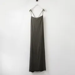 【値下げ】美品 人気 アパルトモン リジェール L'Appartement バックドレープキャミドレス Back Drape Cami Dress カーキ/日本製【2400014451481】のサムネイル