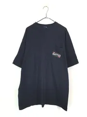 古着 90s USA製 Nautica オール ワンポイント プリント ポケット Tシャツ ポケT XL 古着 