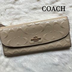 コーチ　COACH　シグネチャー長財布　パテントレザー　F2397