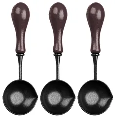 【在庫セール】スプーン 3個セット シーリングワックス溶解ツール シーリングスタンプ用 シーリングワックス レトロな スシールスタンプ封筒 DIY (ブラウン*3)