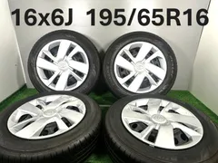 送料無料★16x6J  5穴 PCD100 195/65R16 ダンロップ EC300+ 4本  中古 夏タイヤホイールセット  ノーマル TA223のサムネイル