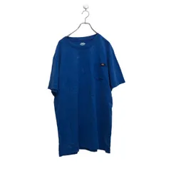 Dickies 半袖 ロゴ Tシャツ XL ディッキーズ ブルー 無地 シンプル ビッグサイズ クルーネック 古着卸 アメリカ仕入 a604-5462