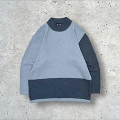 イタリア製 ヴィンテージ Anna cristy カシミヤ混 ハイネック モックネック 長袖 ビッグサイズ ニット セーター チュニック 44