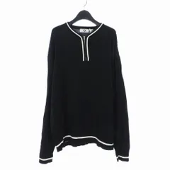 グッドイナフ GOODENOUGH 90S アーカイブ コットン ニット セーター ジップ プルオーバー M 黒 ブラックのサムネイル