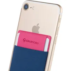 スマホ 手帳型 背面 カードケース パスケース カードホルダー SUICA PASMO カード入れ iphone android対応 ネイビーのサムネイル